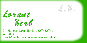 lorant werb business card